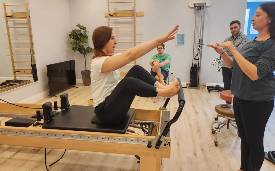 Therapist working one on one with a patient