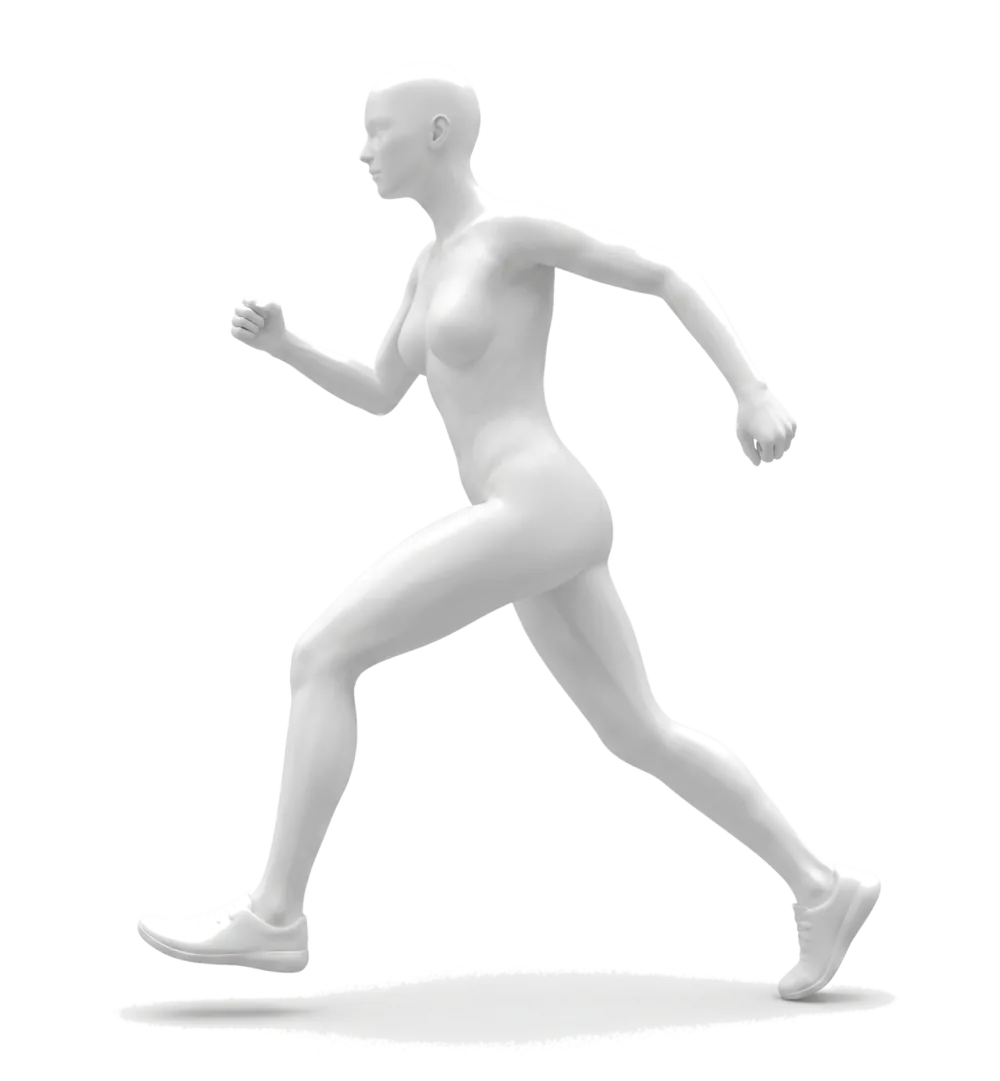 Body model showing treatment areas